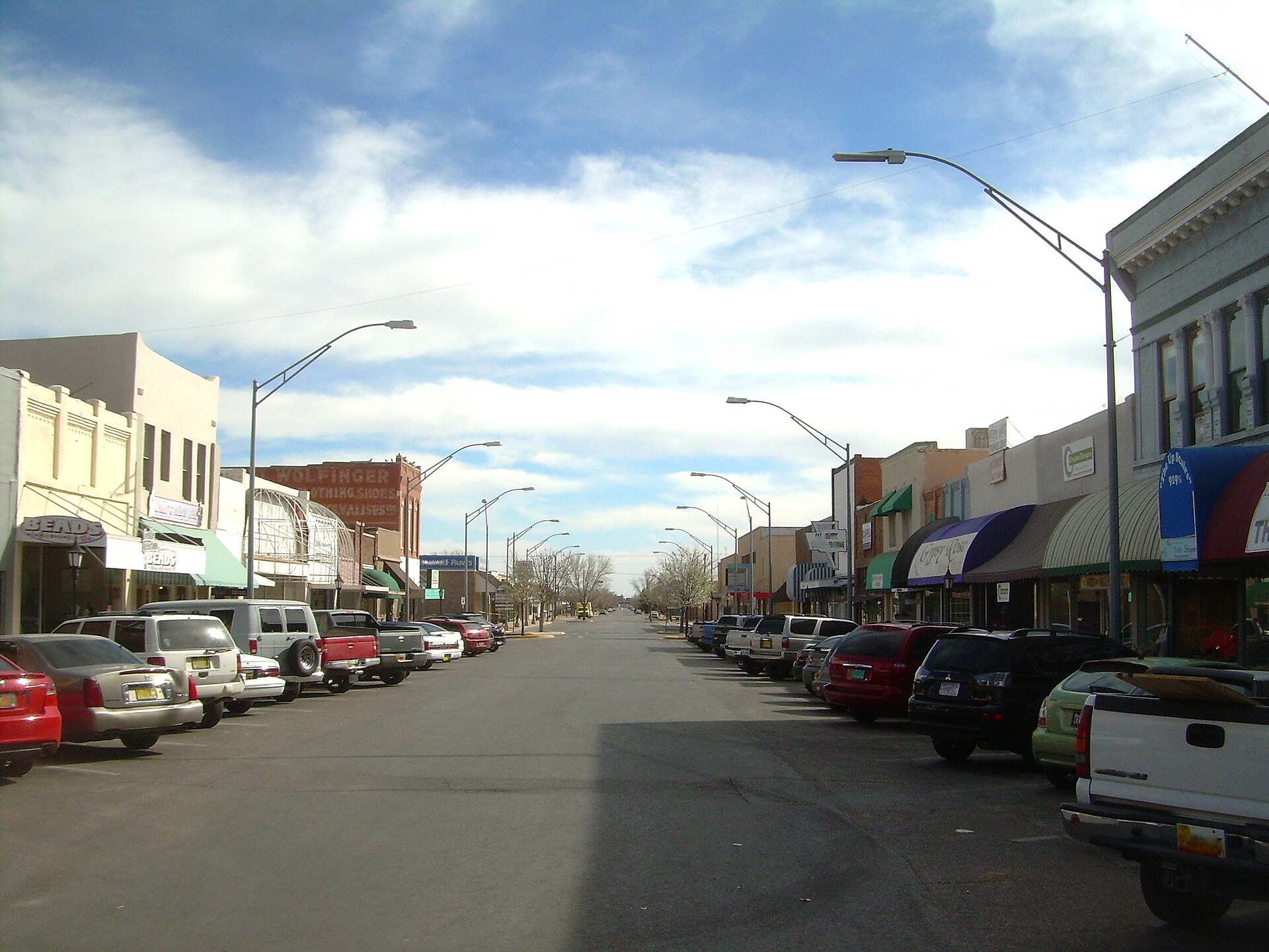 Downtown street in Alamogordo, New Mexico.