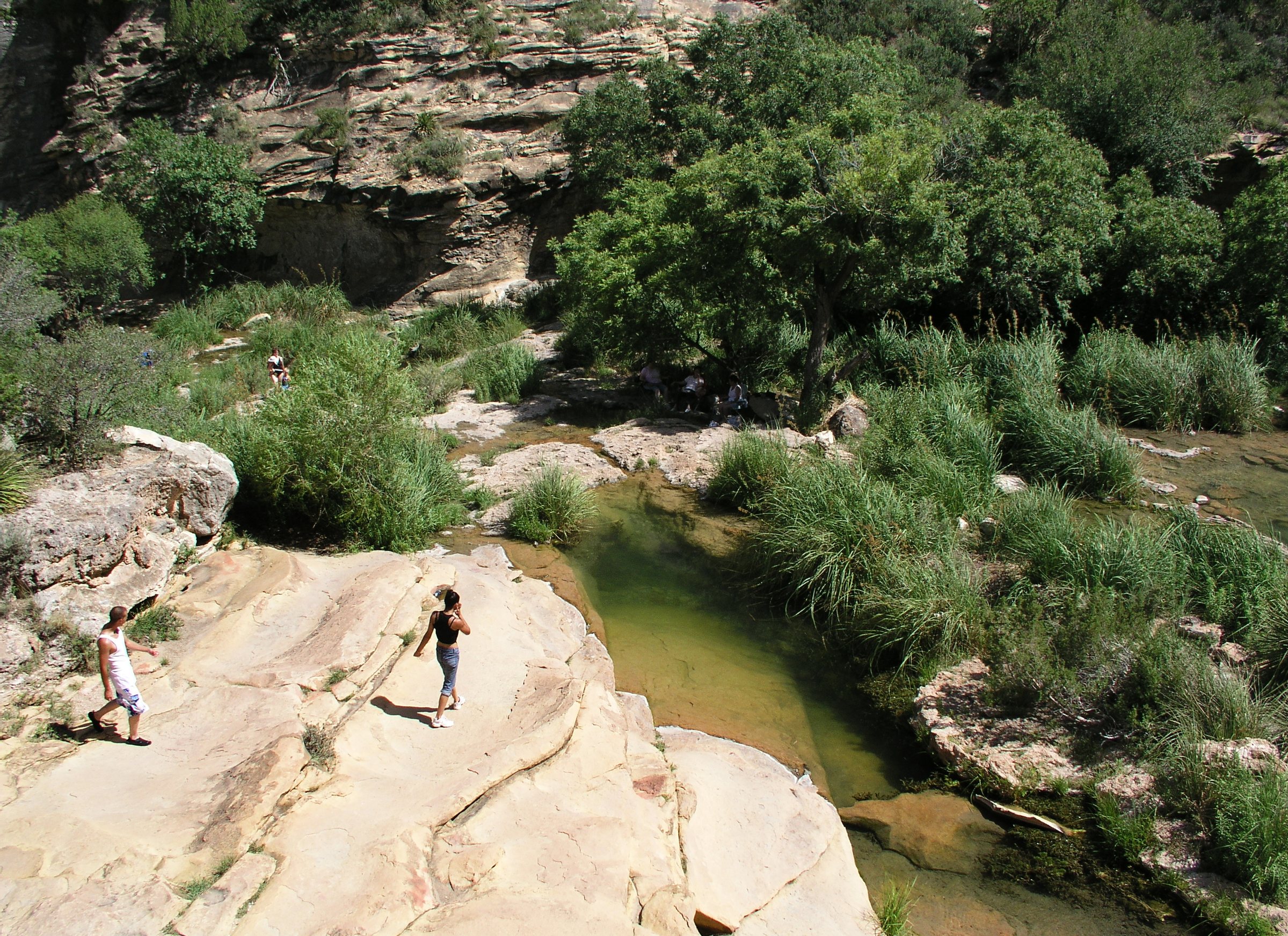 Sitting Bull Falls in the Guadalupe Mountains near Carlsbad.